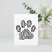 Abstracte inktpagina afdrukken briefkaart (Staand voorkant)