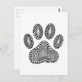 Abstracte inktpagina afdrukken briefkaart (Voorkant / Achterkant)