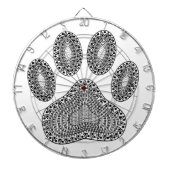 Abstracte inktpagina afdrukken dartbord (Voorkant)