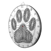 Abstracte inktpagina afdrukken dartbord (Voorkant Rechts)