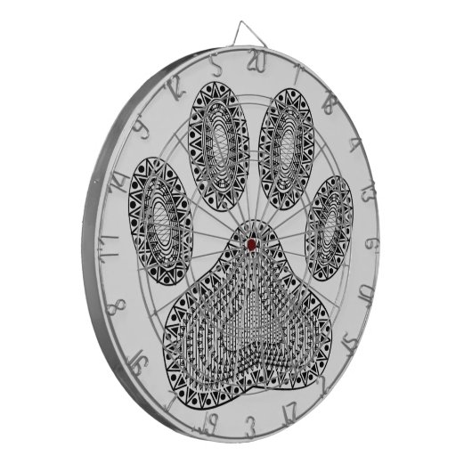 Abstracte inktpagina afdrukken dartbord (Voorkant Links)