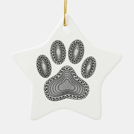 Abstracte inktpagina afdrukken keramisch ornament (Voorkant)