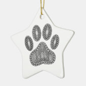 Abstracte inktpagina afdrukken keramisch ornament (Links)