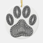 Abstracte inktpagina afdrukken keramisch ornament (Voorkant)