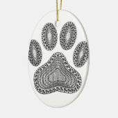 Abstracte inktpagina afdrukken keramisch ornament (Links)