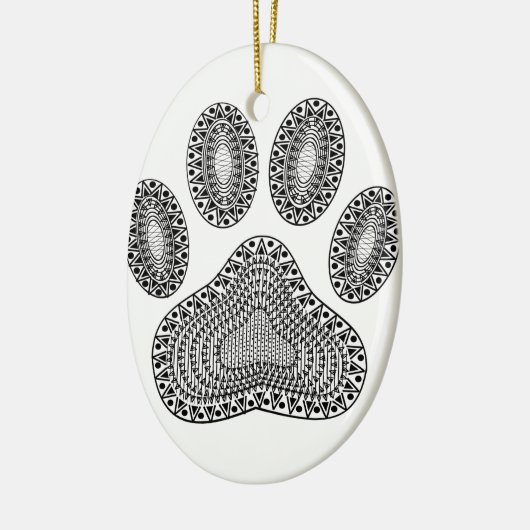 Abstracte inktpagina afdrukken keramisch ornament (Links)