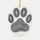 Abstracte inktpagina afdrukken keramisch ornament (Voorkant)