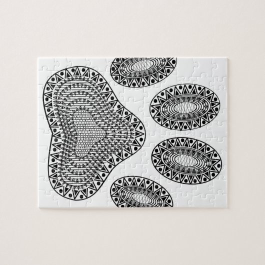 Abstracte inktpagina afdrukken legpuzzel (Horizontaal)