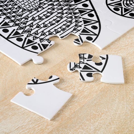 Abstracte inktpagina afdrukken legpuzzel (Zijkant)