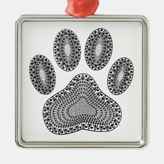 Abstracte inktpagina afdrukken metalen ornament (Voorkant)