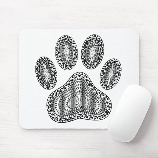 Abstracte inktpagina afdrukken muismat (Met muis)