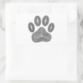 Abstracte inktpagina afdrukken rechthoekige sticker (Tas)