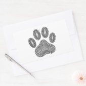 Abstracte inktpagina afdrukken rechthoekige sticker (Envelop)