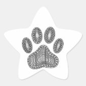 Abstracte inktpagina afdrukken ster sticker (Voorkant)