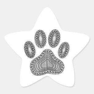 Abstracte inktpagina afdrukken ster sticker