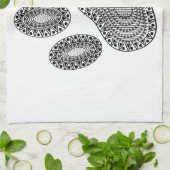 Abstracte inktpagina afdrukken theedoek (Gevouwen)