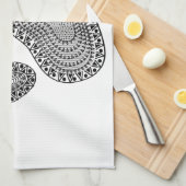 Abstracte inktpagina afdrukken theedoek (Quarter Fold)