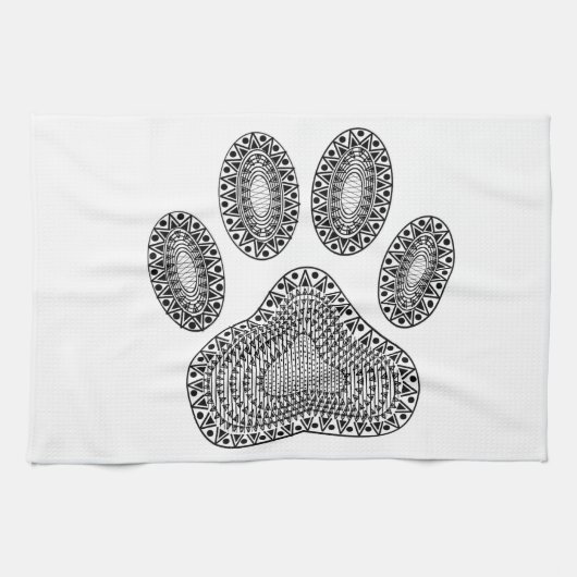 Abstracte inktpagina afdrukken theedoek (Horizontaal)