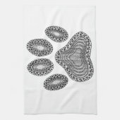 Abstracte inktpagina afdrukken theedoek (Verticaal)