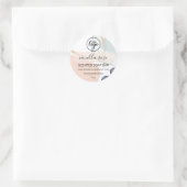 Abstracte inktpasta met gekleurde zeepbarlabels ronde sticker (Tas)