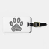 Abstracte inktpootafdruk bagagelabel (Voorkant horizontaal)