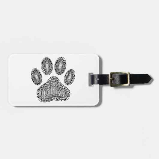 Abstracte inktpootafdruk bagagelabel (Voorkant horizontaal)