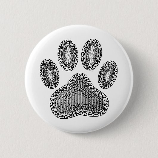 Abstracte inktpootafdruk ronde button 5,7 cm (Voorkant)