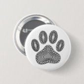 Abstracte inktpootafdruk ronde button 5,7 cm (Voorkant /achterkant)