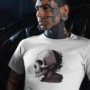 Abstracte inktspier Steampunk Cyberpunk Mannen T-shirt