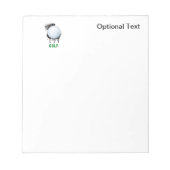 Abstracte inktsplotter met GOLF-bal en TEKST Notitieblok (Voorkant)