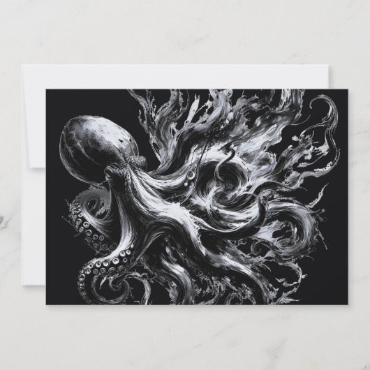 Abstracte inktvloeistof Octopus Kraken Aankondiging (Voorkant)