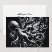 Abstracte inktvloeistof Octopus Kraken Aankondiging (Voorkant / Achterkant)