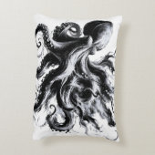 Abstracte inktvloeistof Octopus Kraken Accent Kussen (Achterkant (Verticaal))