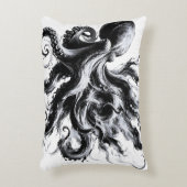 Abstracte inktvloeistof Octopus Kraken Accent Kussen (Voorkant(Verticaal))