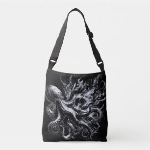 Abstracte inktvloeistof Octopus Kraken Crossbody Tas