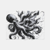 Abstracte inktvloeistof Octopus Kraken Fleece Deken (Voorkant (Horizontaal))