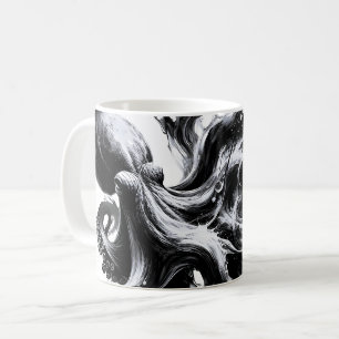 Abstracte inktvloeistof Octopus Kraken Koffiemok