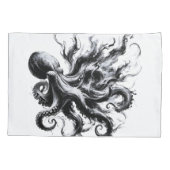 Abstracte inktvloeistof Octopus Kraken Kussensloop (Achterkant)