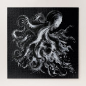 Abstracte inktvloeistof Octopus Kraken Legpuzzel (Horizontaal)