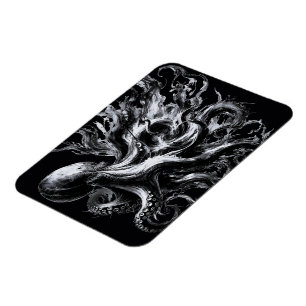 Abstracte inktvloeistof Octopus Kraken Magneet