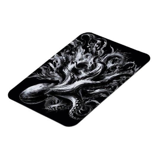 Abstracte inktvloeistof Octopus Kraken Magneet (Linkerzijde)