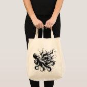 Abstracte inktvloeistof Octopus Kraken Tote Bag (Voorkant (product))
