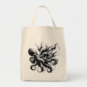 Abstracte inktvloeistof Octopus Kraken Tote Bag