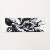 Abstracte inktvloeistof Octopus Kraken Yogamat (Achterkant (horizontaal))