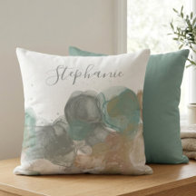 Abstracte inktwassing met elegante naam in script