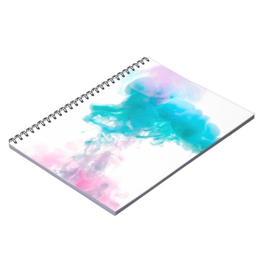 Abstracte inktwaterkleuren notitieboek (Linkerzijde)