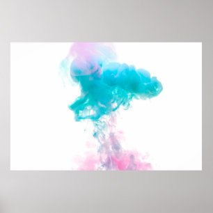 Abstracte inktwaterkleuren poster