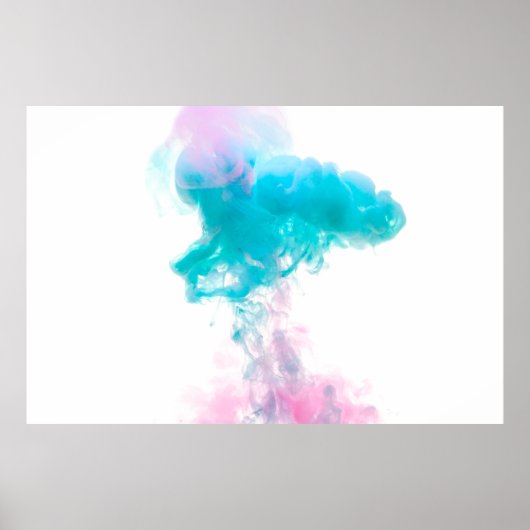 Abstracte inktwaterkleuren poster (Voorkant)