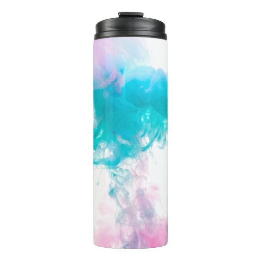 Abstracte inktwaterkleuren thermosbeker (Voorkant)