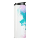 Abstracte inktwaterkleuren thermosbeker (Gedraaid links)
